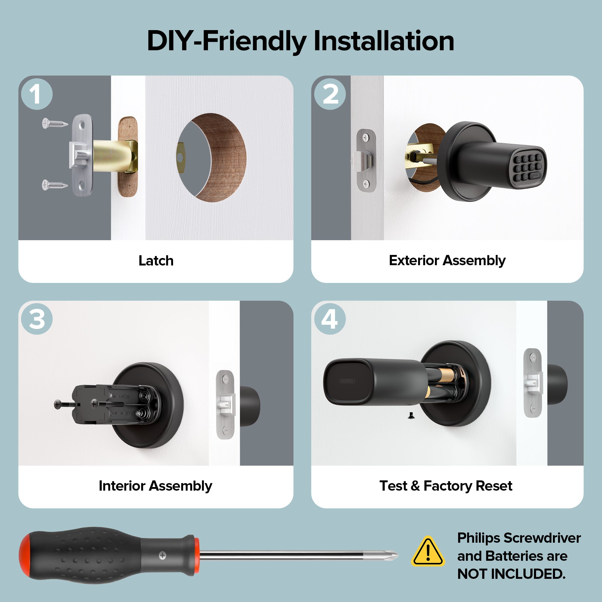 ThorBolt Doorknob with Keypad (M1)