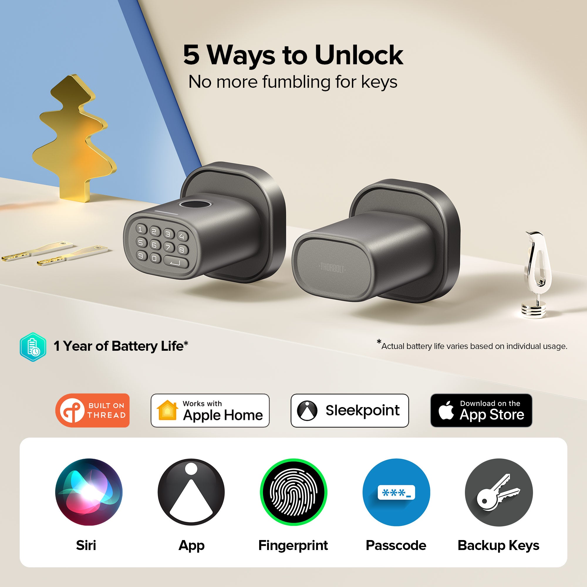 ThorBolt Smart Fingerprint Doorknob (MK1)
