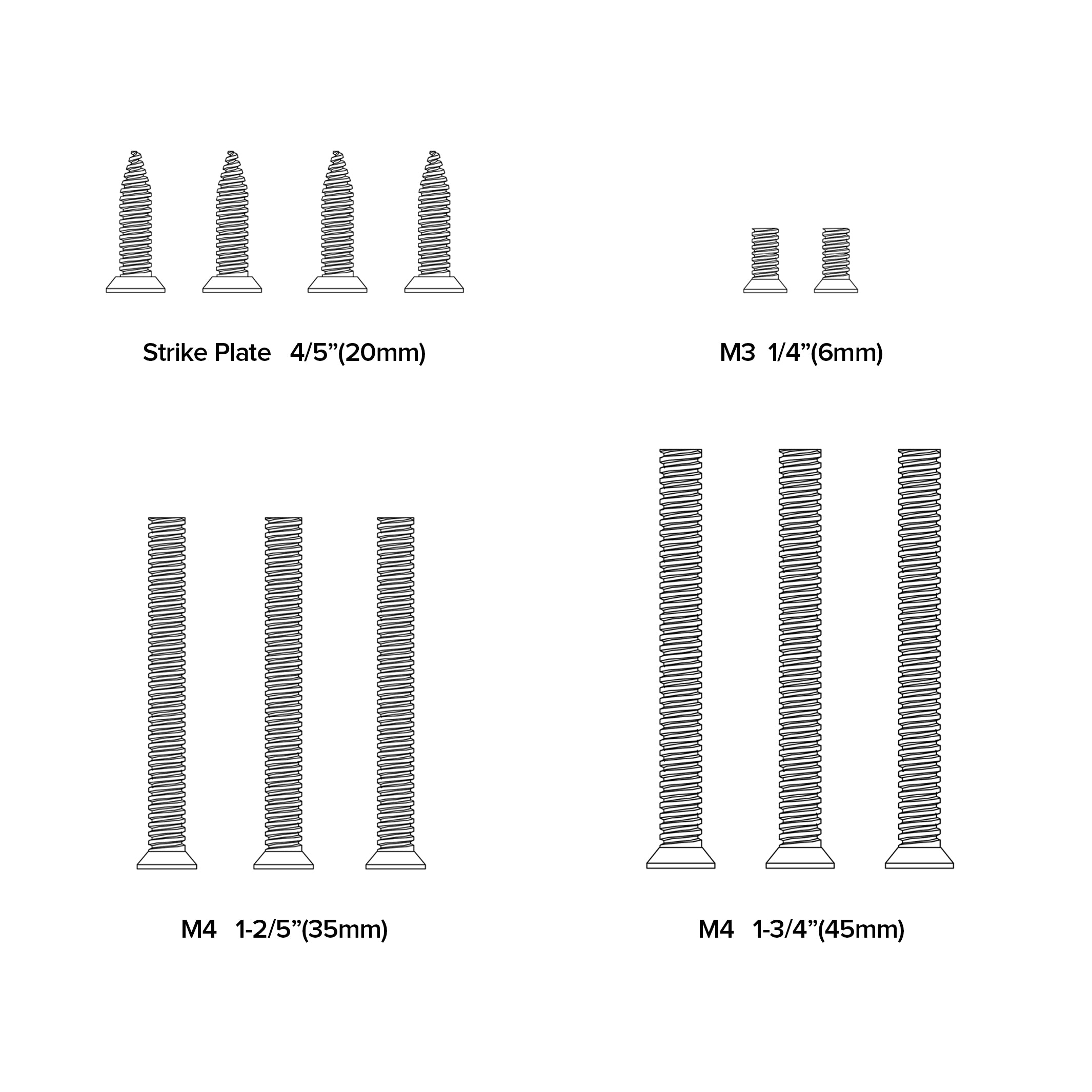 Screw Pack for M Series Doorknobs (M1/MD1/MK1)