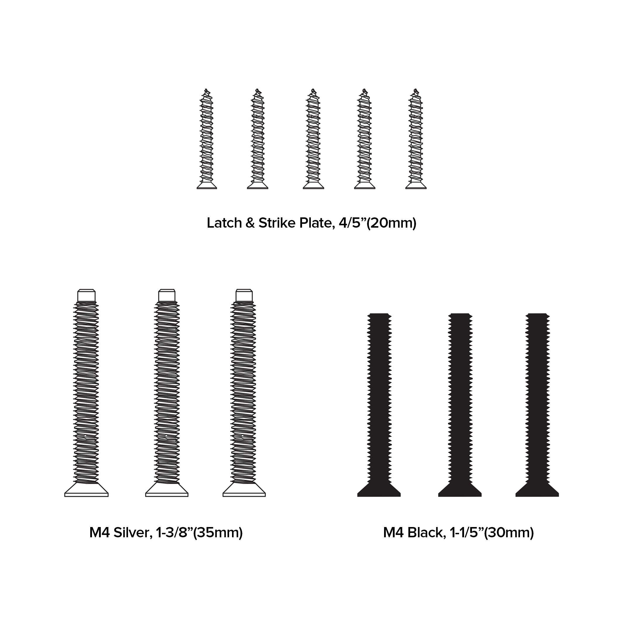 Screw Pack for X Series Smart Locks (X1/X3)